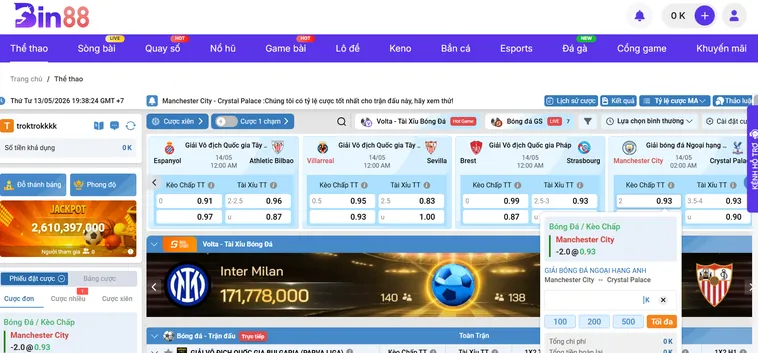 Tham Gia Ngay Thể Thao K-Sports Tại Bin88 Với Hệ Thống Kèo Cược Đỉnh Cao
