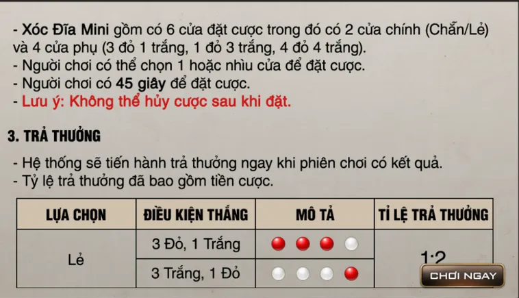 Chinh Phục Đỉnh Cao Table Game Xóc Đĩa Mini Tại Bin88 Với Hệ Thống Đấu Trí